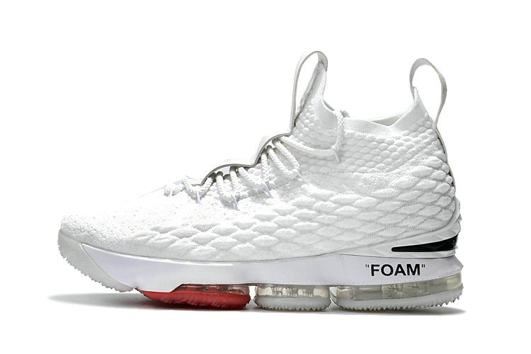 OFF-WHITE x Nike LeBron James 15 White LeBron Basketball Shoe For Sale